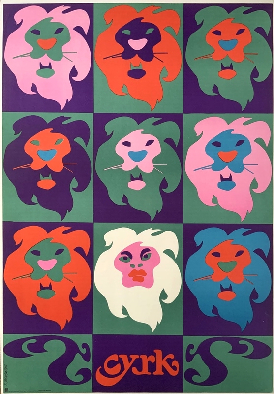 Circus Lions Heads Andy Warhol-style — Jodłowski Tadeusz