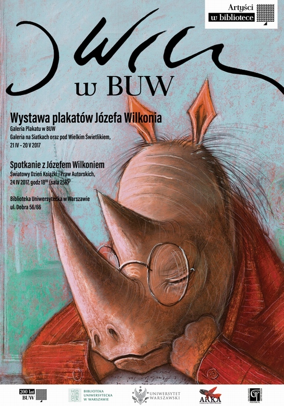 Jozef Wilkon at BUW - poster exhibition — Wilkoń Józef